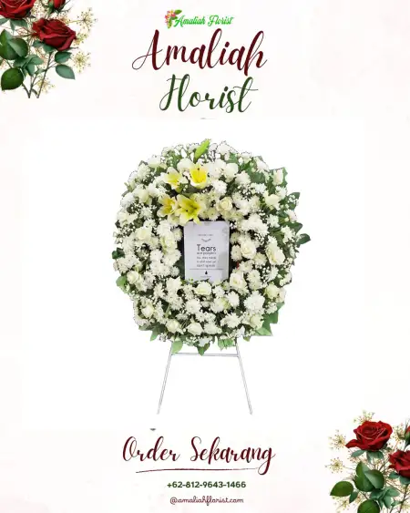 Krans Bunga Duka Ballroom Wedding Sentul